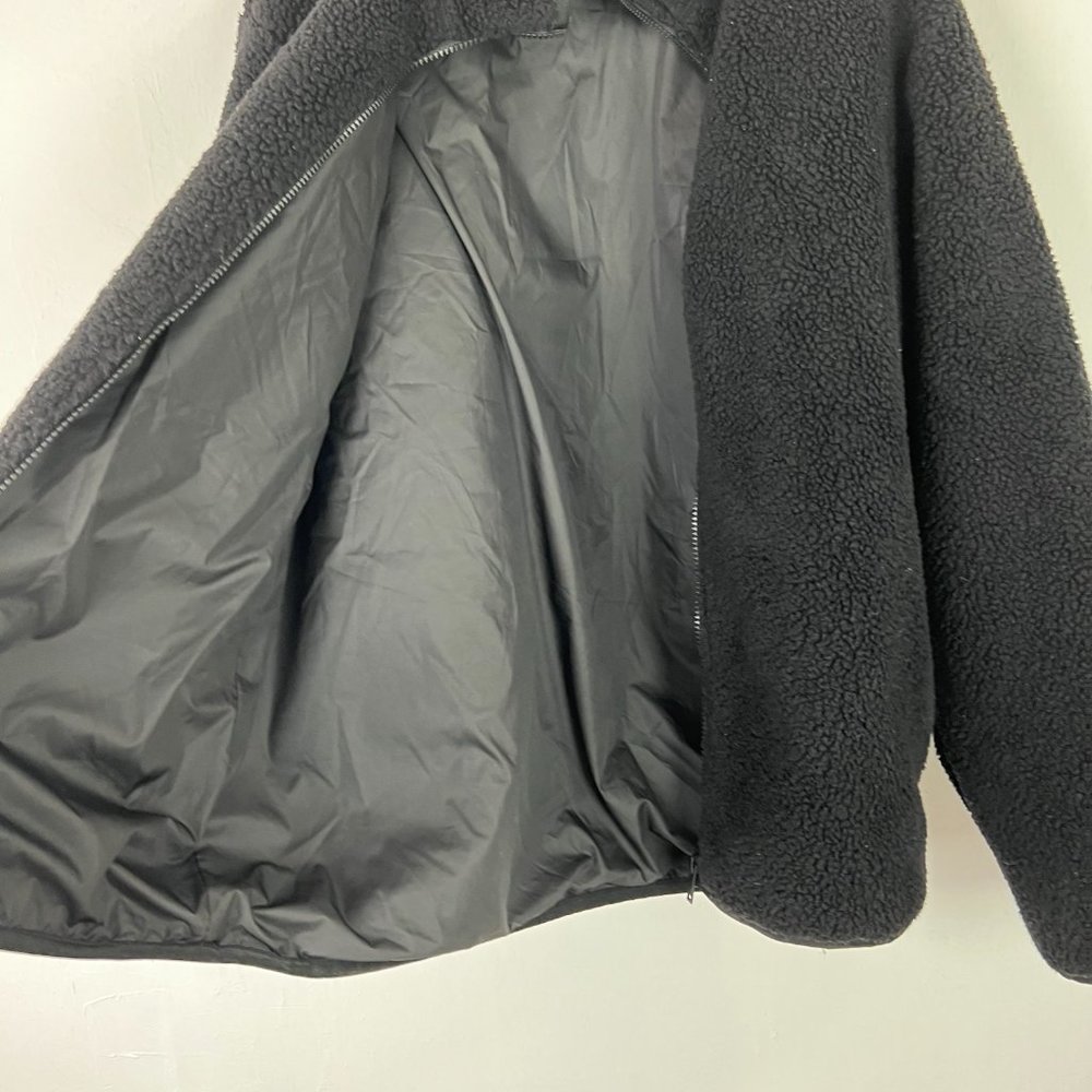 Theory Glacial Fleece Jacket Full Zip Black Size Medium M - Picture 16 of 16